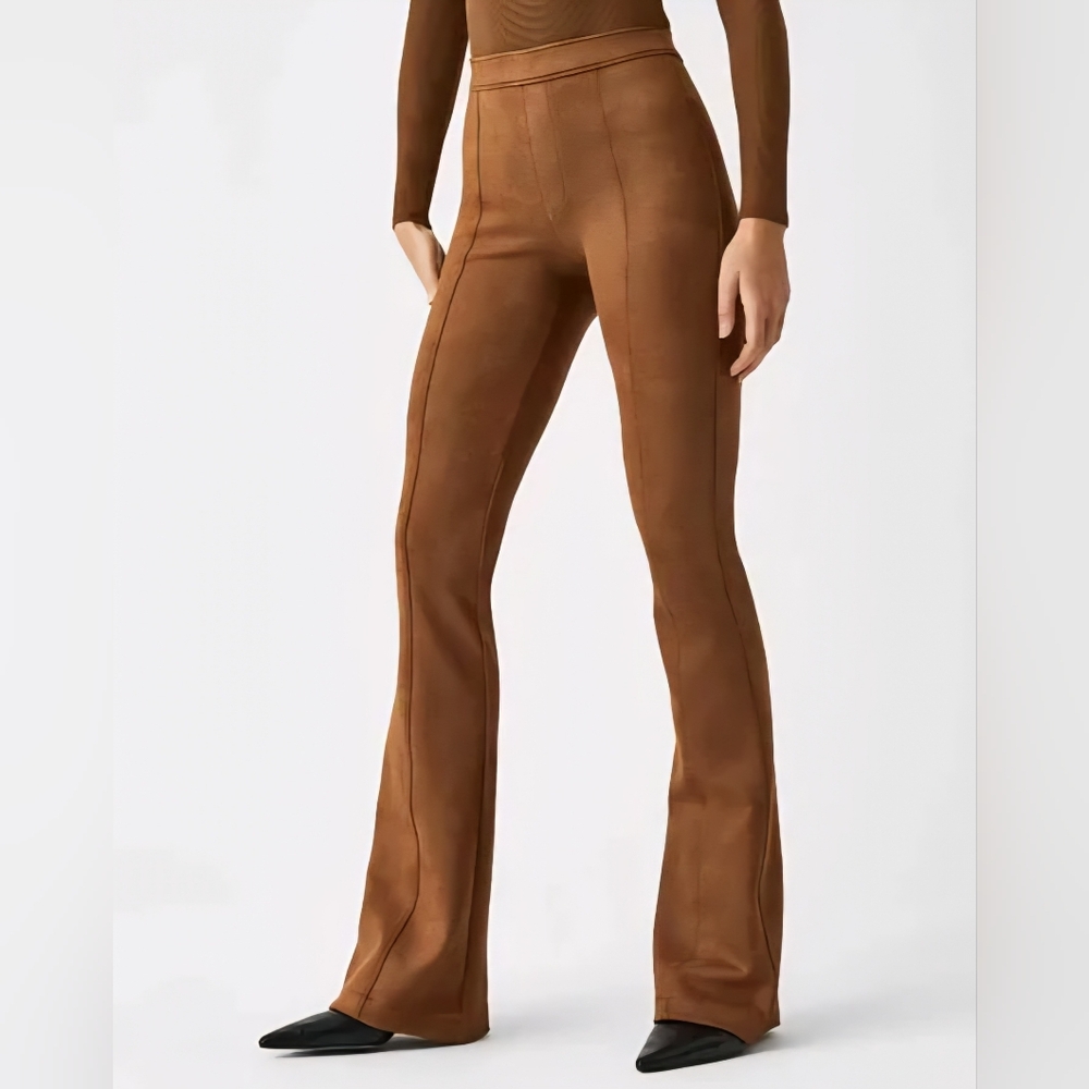 SPANX Brown Boot-Cut Flare Pants